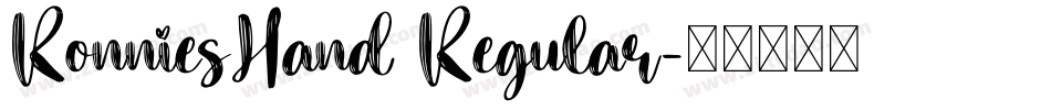 RonniesHand Regular字体转换